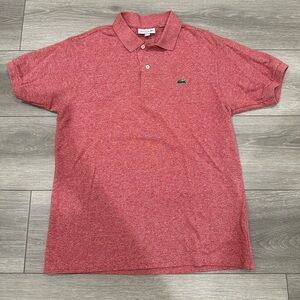 Red Lacoste Polo Shirt - Medium